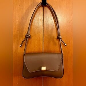 Brown Faux Leather Shoulderbag